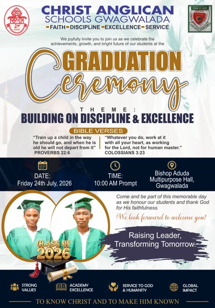 Official 2026 graduation ceremony invitation
